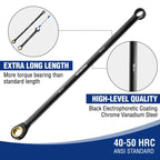 10pcs 72-Teeth Extra Long Ratcheting Wrench Set Metric 8-19 mm