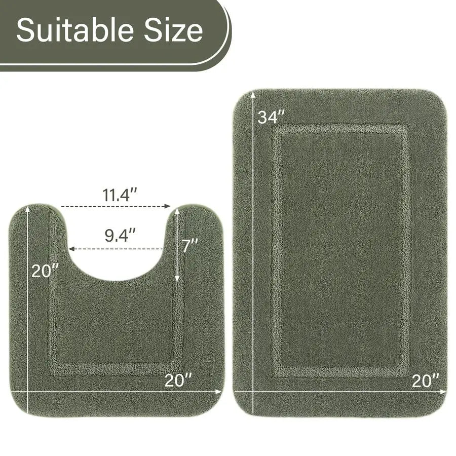 Toilet Mat ,U Shaped 20x20 and 34x20 Bath Rugs