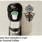 Single Serve Coffee Maker, Compatible with K-Cup Pods and Ground Coffee, Brew 6 to 12oz Cup