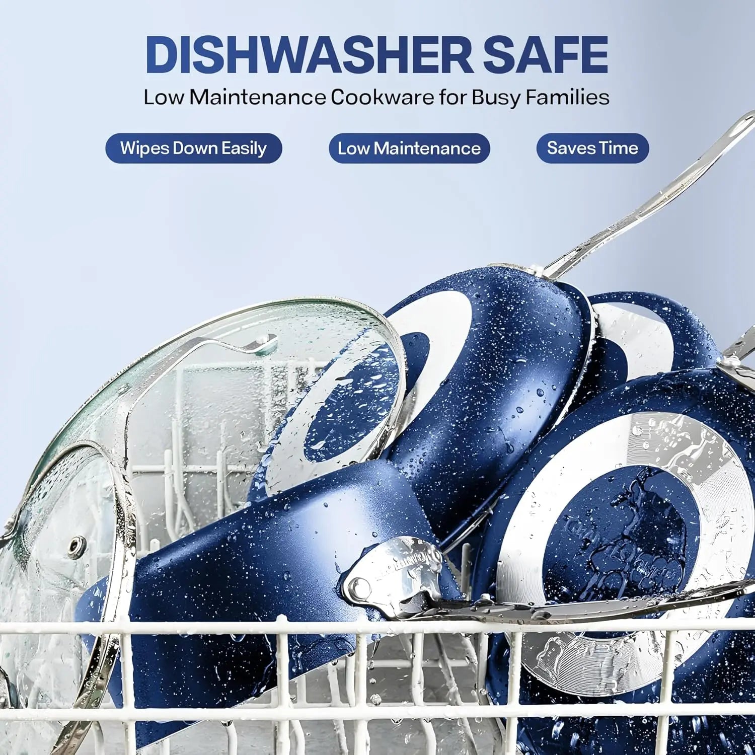 True 20 Pc Pots and Pans Set Non Stick, Non Toxic PFOA PFOS Free, Oven Safe