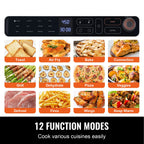 Air Fryer Toaster Oven 25L Convection Oven 1700W Stainless Steel Countertop Combo with Grill for Kitchen