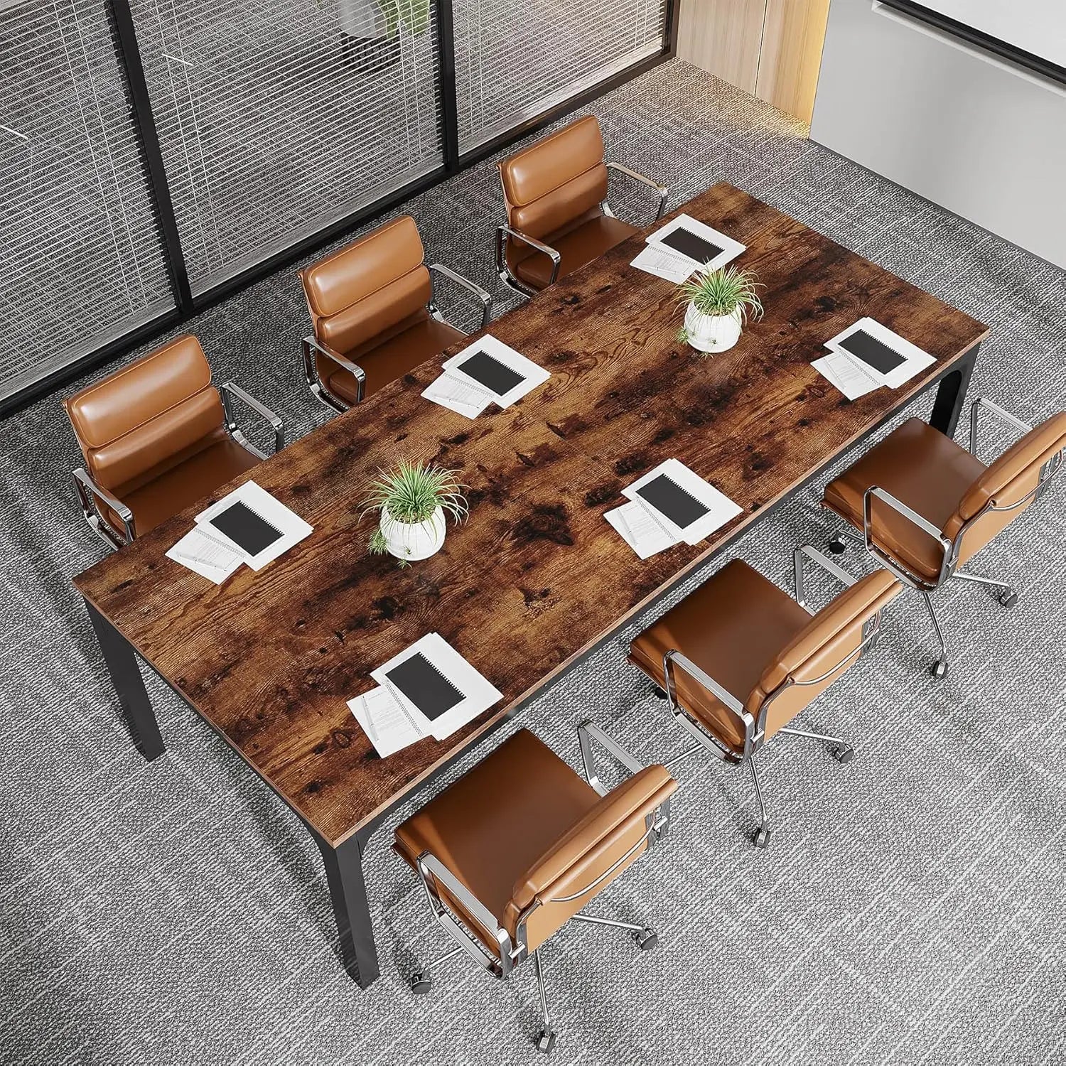 78.74" W x 27.56" D Large Office Conference Table