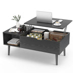 Lift Top Coffee Tables For Living Room 39.37"x19.7" Wood Dining Tables Adjustable Storage Shelf Easy Lift Or Lower