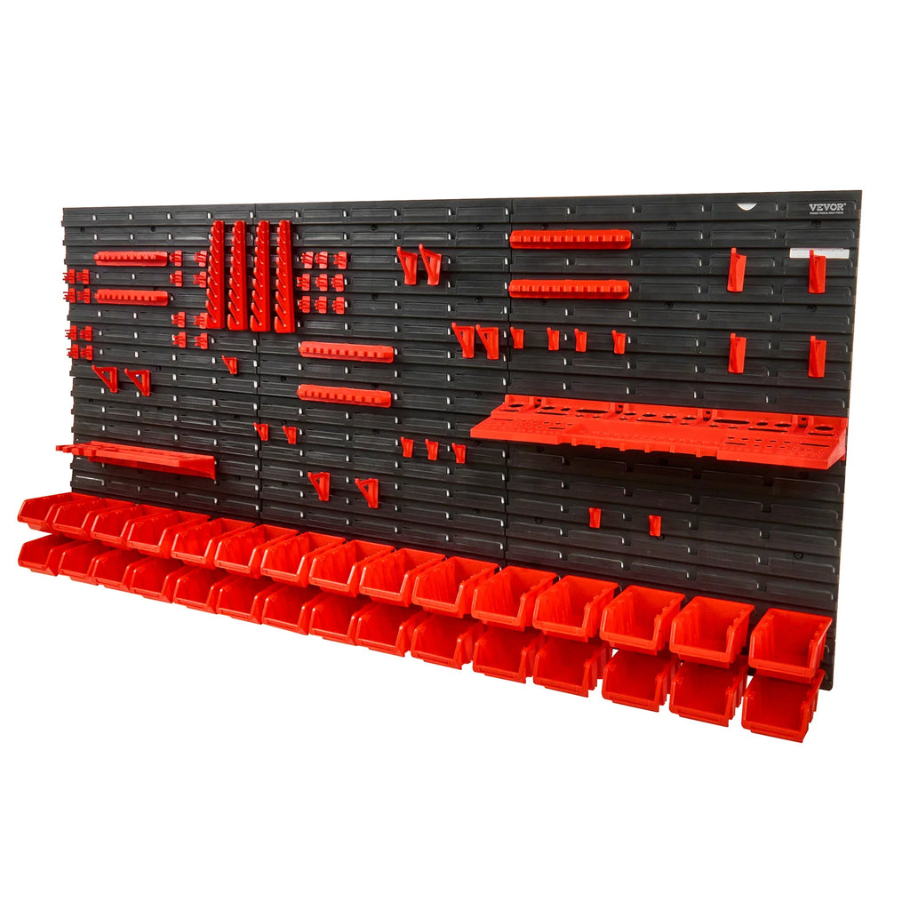 Wall Mounted Storage Bins Parts Rack Organizer
