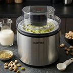 2-liter Large-capacity Electric Ice Cream Maker That Can Make Various Flavors Of Smoothies And Frozen Yogurt. Equipped with An LED Display, Suitable for 1-3 People.