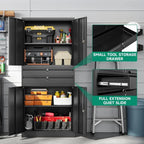 Metal Garage Storage Cabinet,71 Heavy Duty Steel Tool Cabinet with 4 Door LockAdjustable Shelves and 2 Drawer
