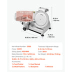 Electric Deli Slicer Machine with two SUS420 Blades Home Food-Slicer