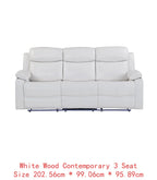 3-Piece Reclining Sofa Set with LED Lights – Sofa, Loveseat & Recliner for Living Room Comfort