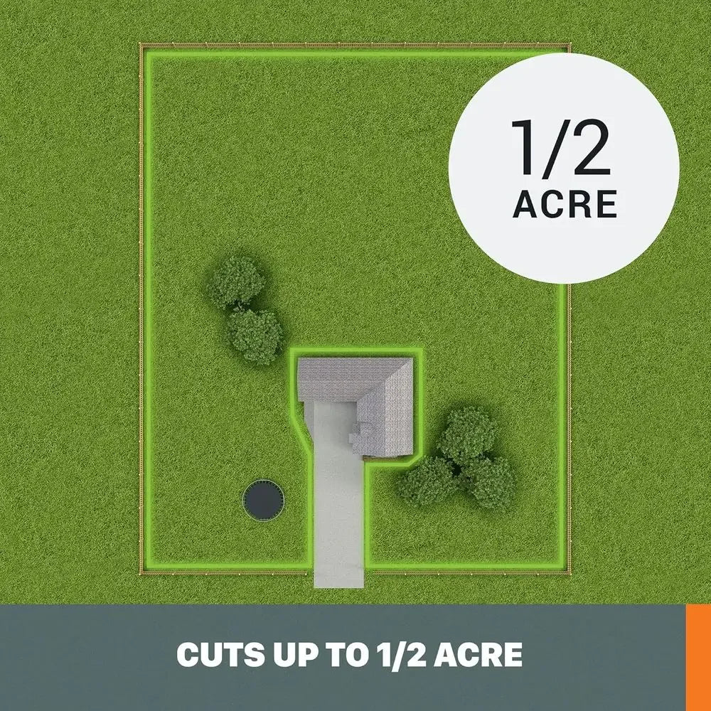 5.0Ah Autonomous Lawn Mower for 1/2 Acre Yard with Power Sharing Feature