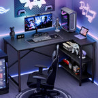 L Shaped Desk 47 Inch Computer Desk with Reversible Storage Shelves