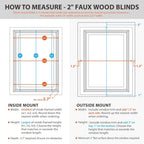 2-Inch Cordless Faux Wood Blinds, 20.75" W x 64" H