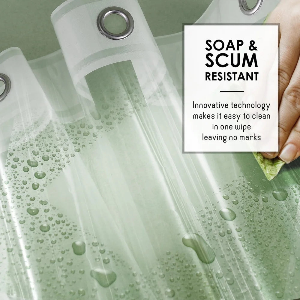 Heavy-Duty PEVA Shower Curtain Liner Mildew Resistant