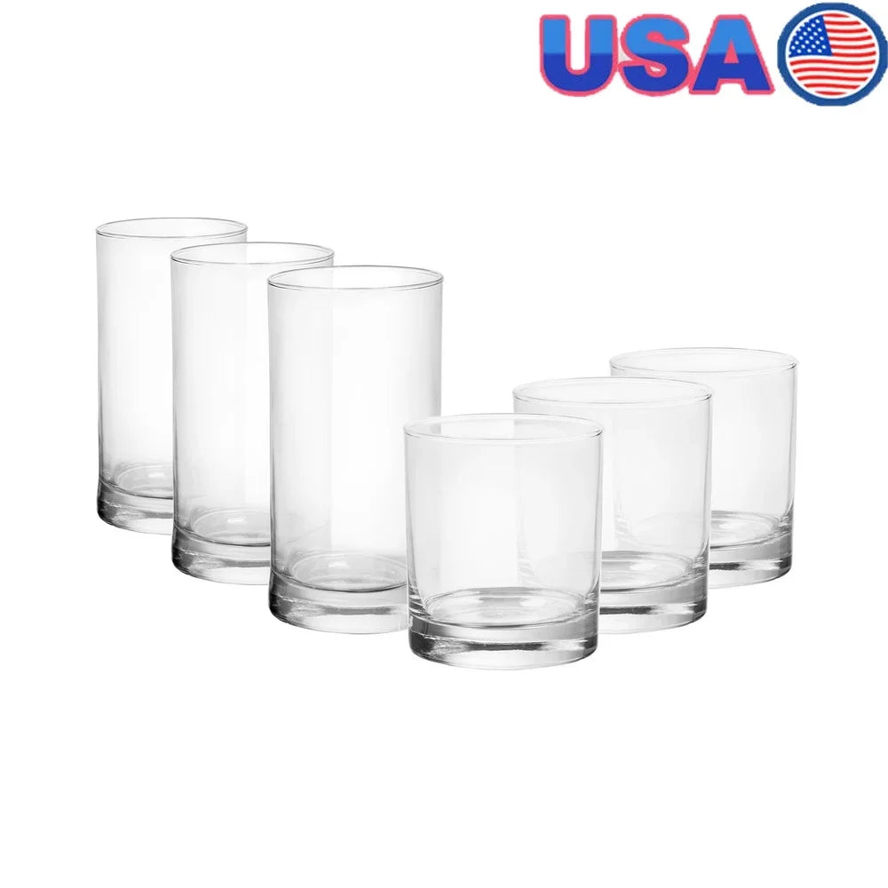 12 Piece Clear Drinkware Set