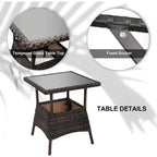 3 pcs Rocking Bistro Set for Porch Lawn Garden Backyard Deck