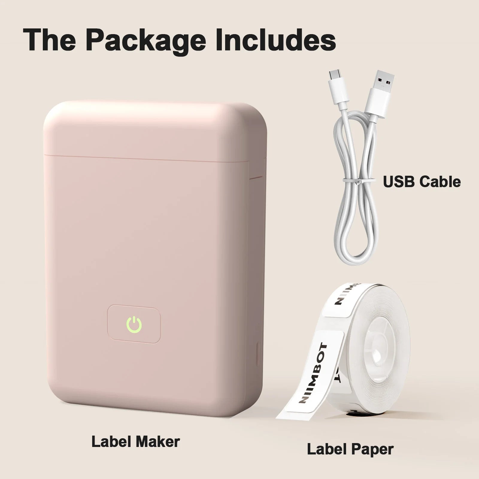 Label Maker Machine with Self-adhesive Sticker for School Home Office Organization