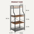 Kitchen Bakers Rack, Utility Storage Shelf