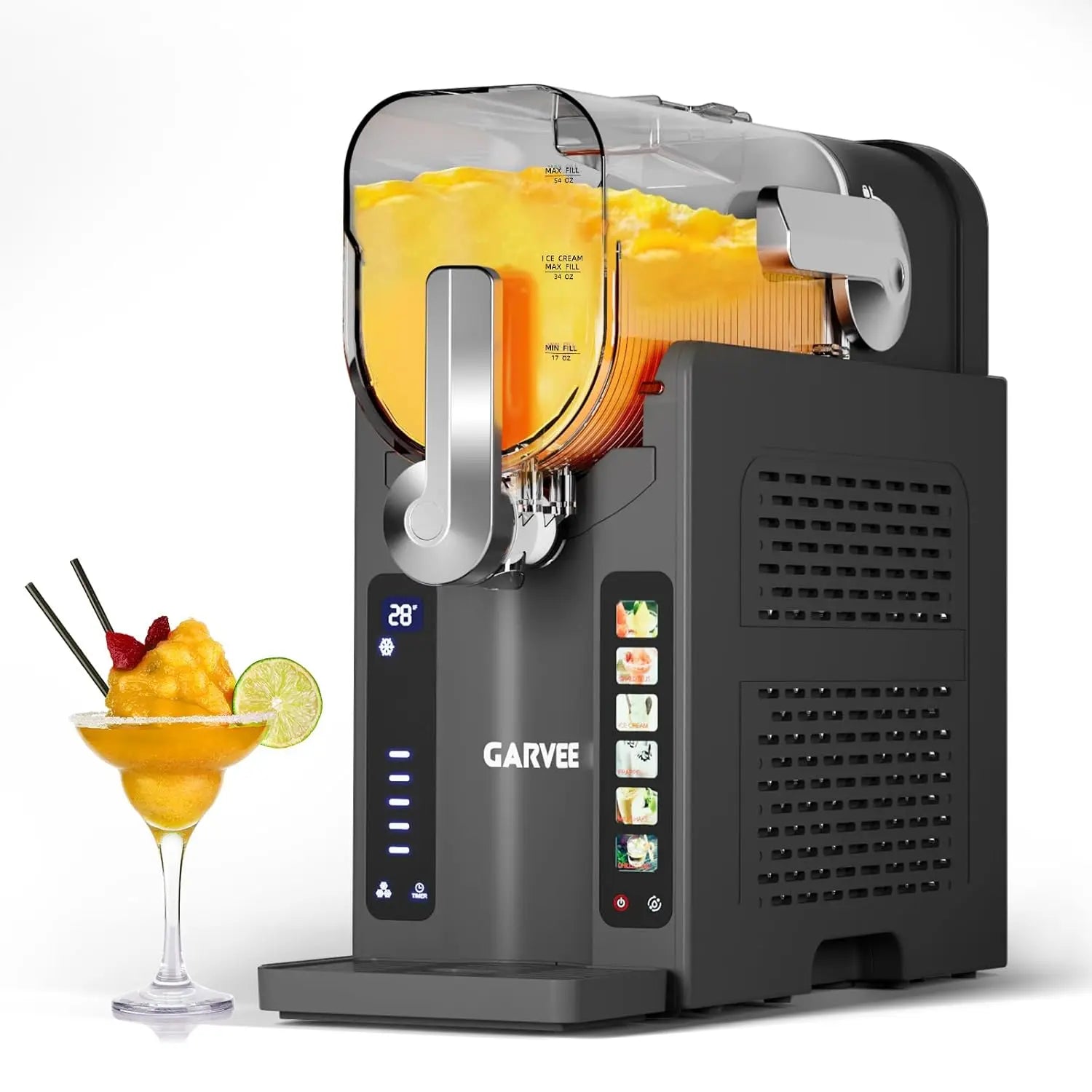 Slushie Machine for Home No Ice Needed, with LED Display & 6 Pre-Set Programs