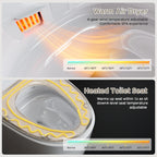 Smart Toilet with Built-in Bidet, AUTO Open/Close, Warm Water Sprayer, AUTO Dual Flush, Heated Bidet Toilet Seat