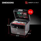 Fireproof Waterproof Document Safe Box with Key Lock