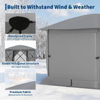 13FT Pop Up Gazebo 6-Sided Outdoor Canopy Tent With Mosquito Netting Removable Roof Wind Sidewalls