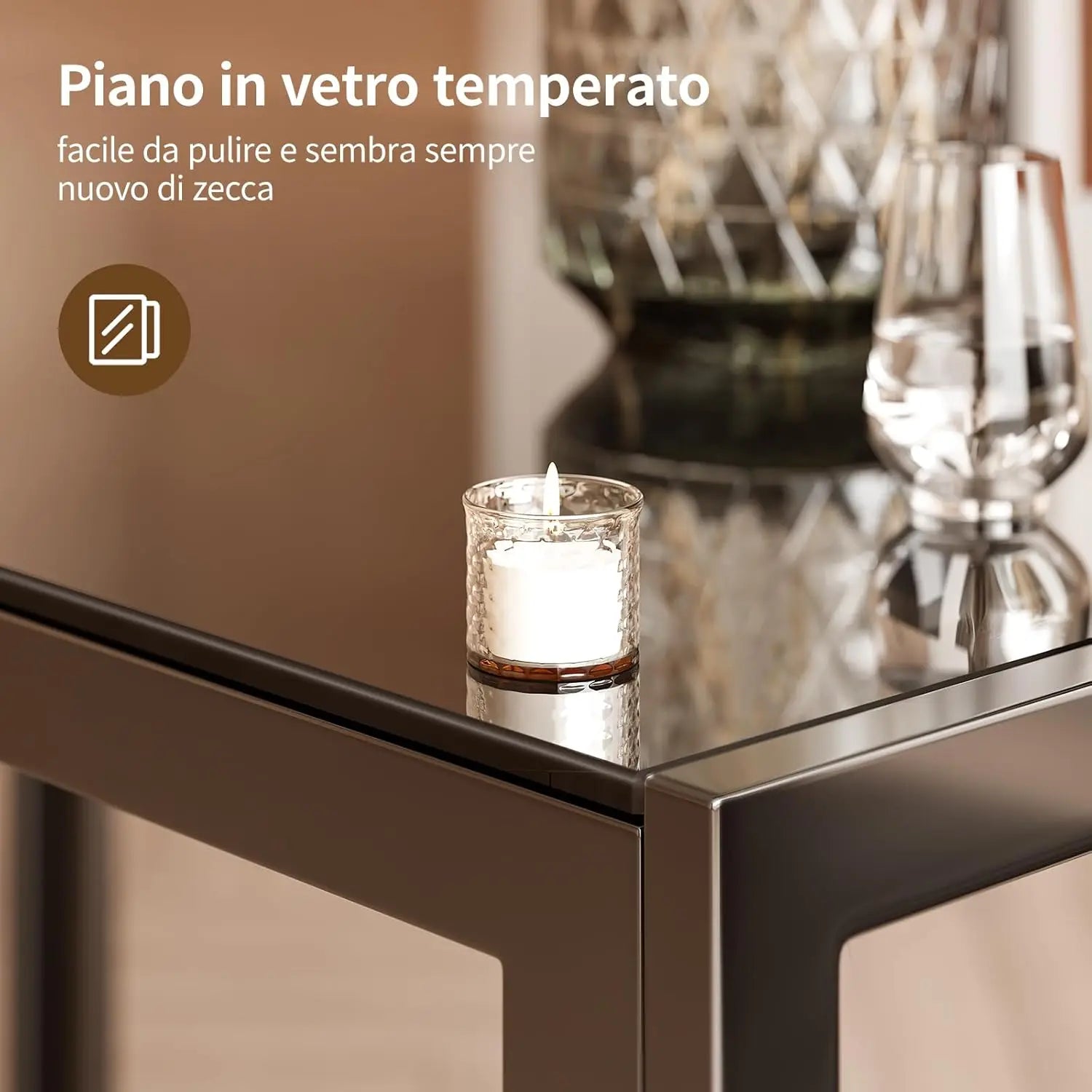 Tempered Glass 7 Piece Table and Chairs Set Modern for Home