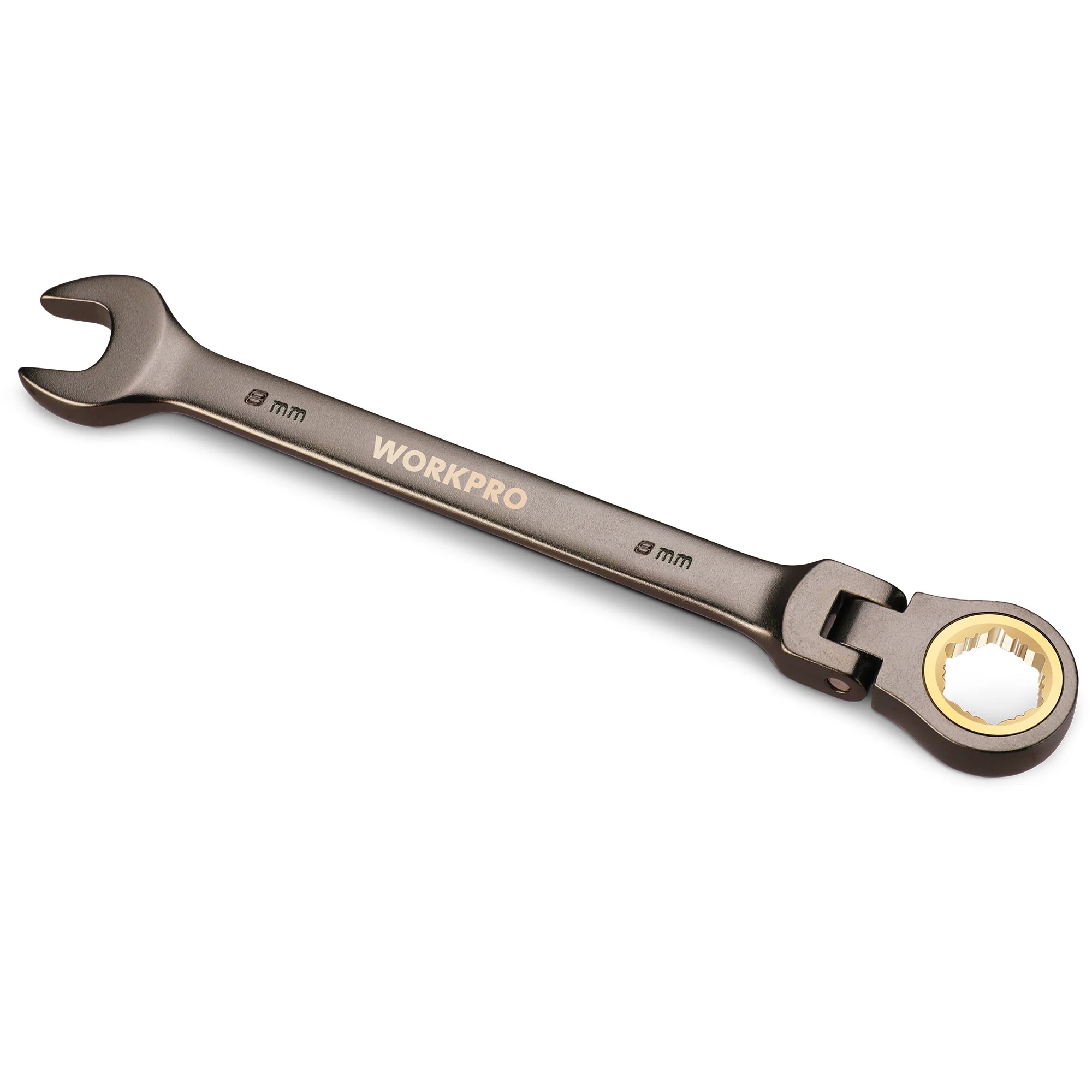 8pcs Flex-Head Ratcheting Combination Wrench Set SAE 5/16-3/4 in 72-Teeth CR-V Constructed