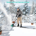 12″ Electric Snow Blower, Snow Shovel, Battery Powered Snow Blower with 12A Brushless Motor, 17 ft Throw Distance for Driveway,