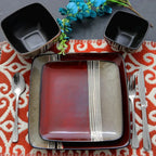 Downtown Loft 16 Piece Double Bowl Stoneware Dinnerware Set with Service for 4