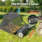 26cuft Large Pull Behind Heavy Duty Leaf Grass Collector