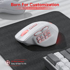 Wireless, Programmable Buttons RGB Gamer Mouse, 10 Side Macro Keys