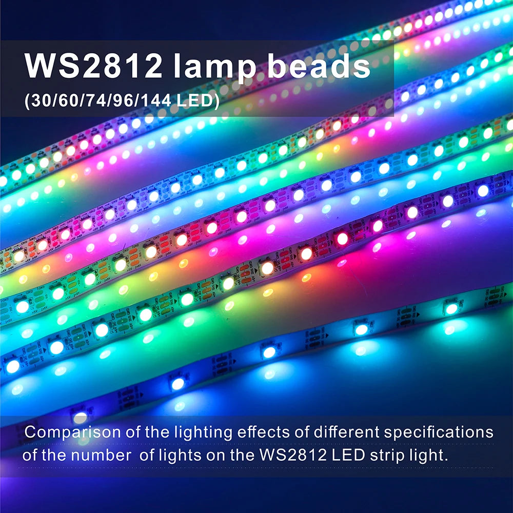 30/60/74/96/144 Smart RGB Pixel Strip Black/White