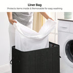 26.4 Gallon Bamboo Laundry Hamper With Lid