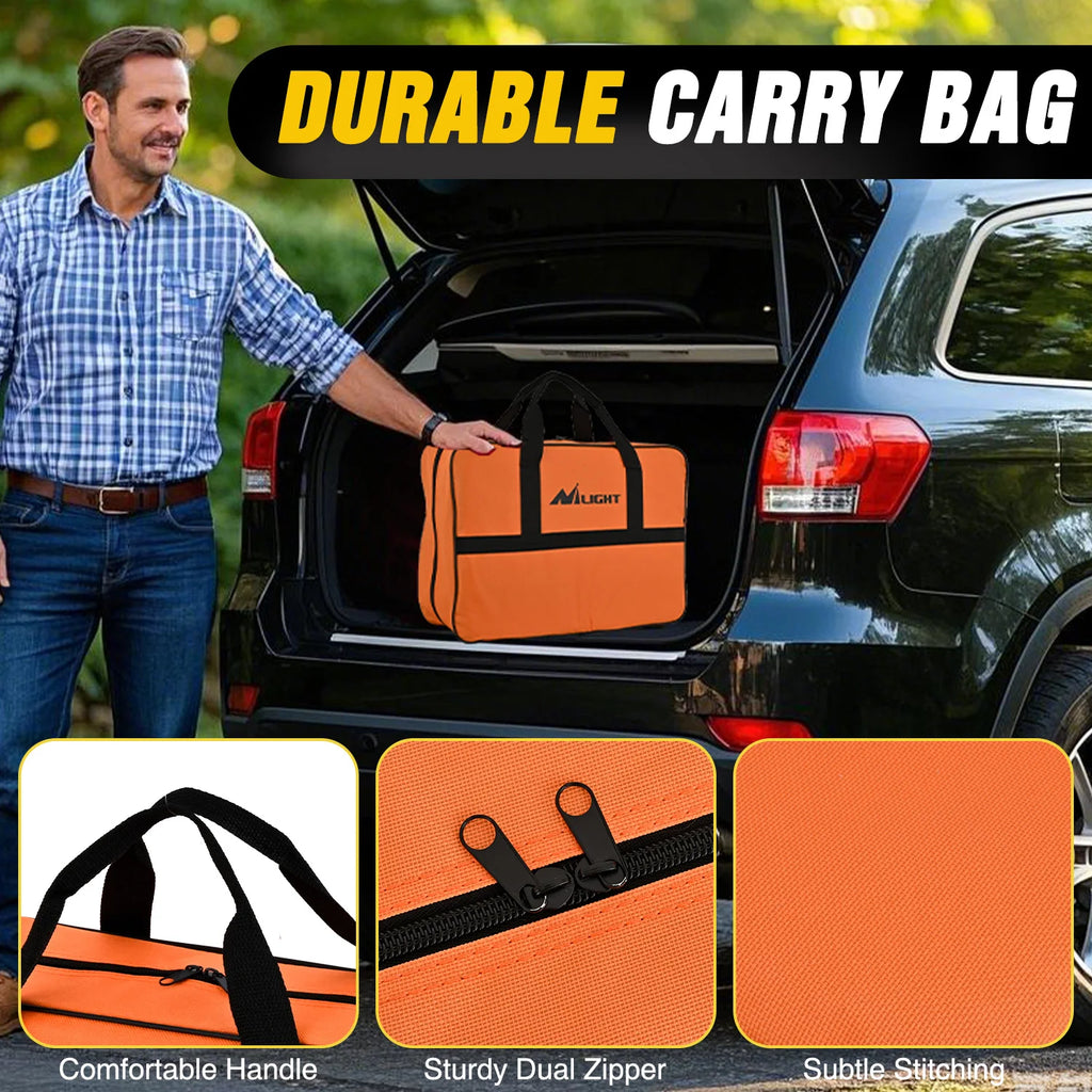 Car Emergency Kit with Jumper Cable, First Aid Kit Safety Assistance Tools for Travel Camping Outdoor Cars Truck SUV RV, Roadside Essentials with Flash Light