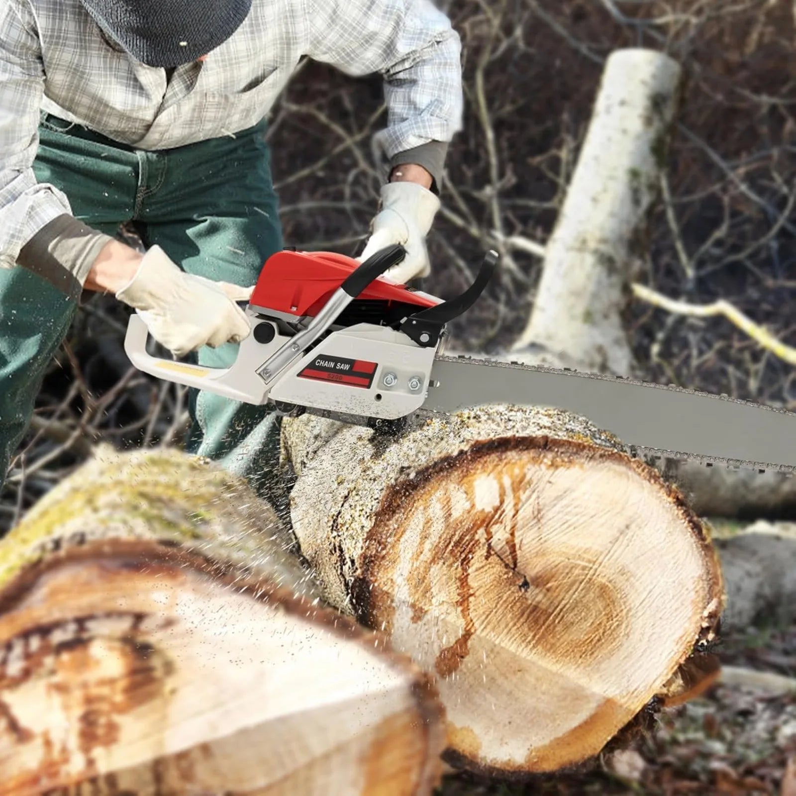 22 Inch,52CC 2-Stroke Gasoline Chainsaw