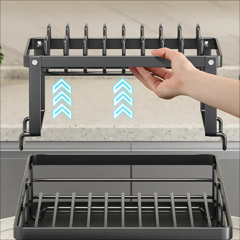 Stainless Steel Dish Drying Rack with Drainboard
