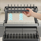 Stainless Steel Dish Drying Rack with Drainboard