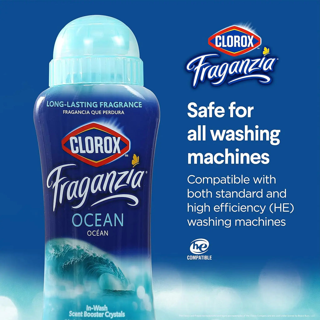 Ocean Scent Laundry Booster Crystals - Fresh, Clean Smelling Clothes and Linens, 18 Oz - 2 Pack