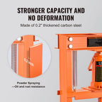 Hydraulic Shop Press 6/12T H-Frame Adjustable Hydraulic Floor Press w/ Plates Heavy Duty