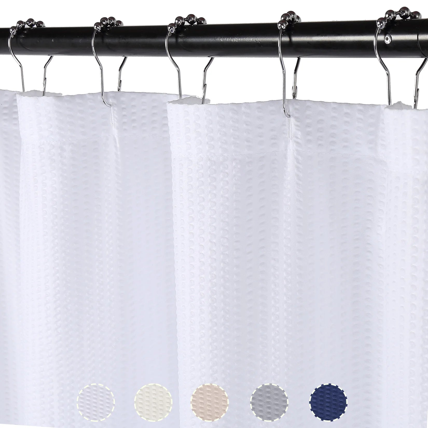 Soft Microfiber Shower Curtain or Liner for Bathroom, Water Repellent 72x72Inches