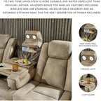 Power Reclining Sofa with Adjustable Headrest