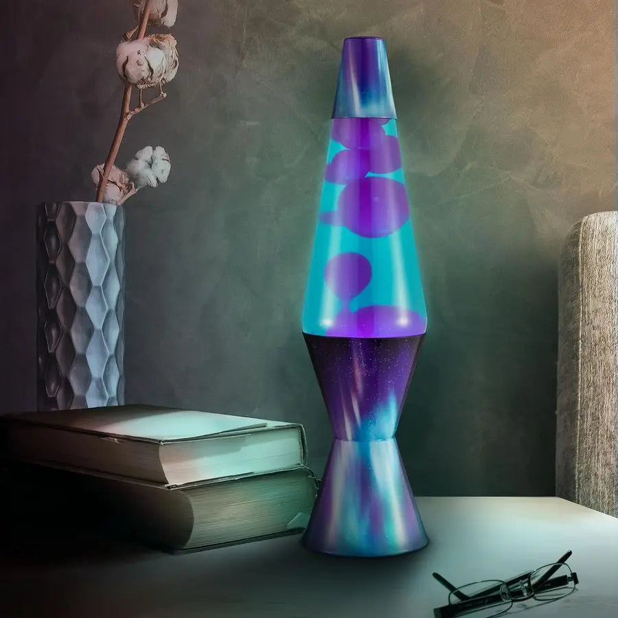 Classic Liquid Motion Lamp Purple Wax and Blue Liquid