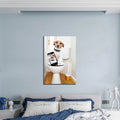 Funny Dog Toilet Selfie Canvas Wall Painting