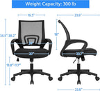 Adjustable Ergonomic Mesh Office Chair with Lumbar Support and Armrests