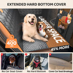 Hard Bottom Rear Seat Extender, Load-Bearing 400 Pounds, 600D Heavy-Duty Anti-Scratch Washable
