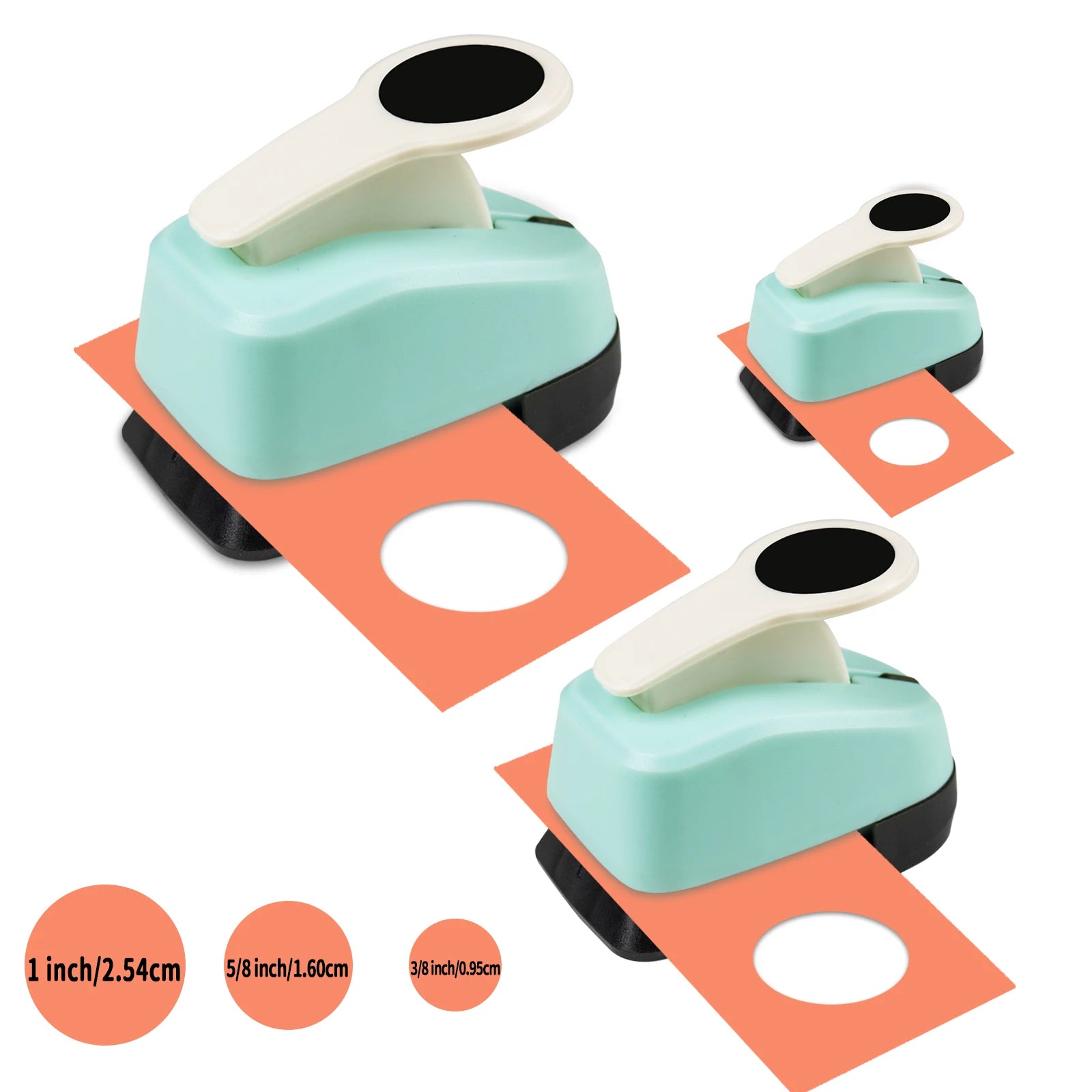 Circle Paper Hole Puncher Tool Set  2 1 inch 50mm 38mm 35mm 28mm 25mm 18mm 16mm 9mm