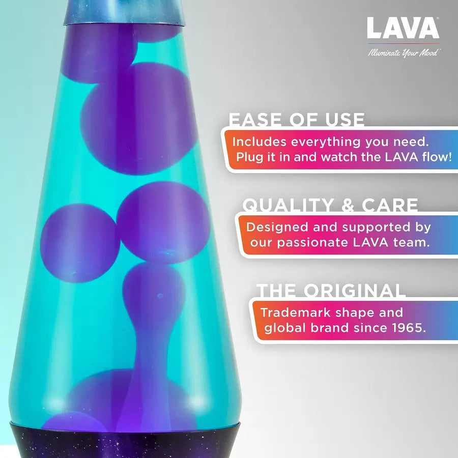 Classic Liquid Motion Lamp Purple Wax and Blue Liquid