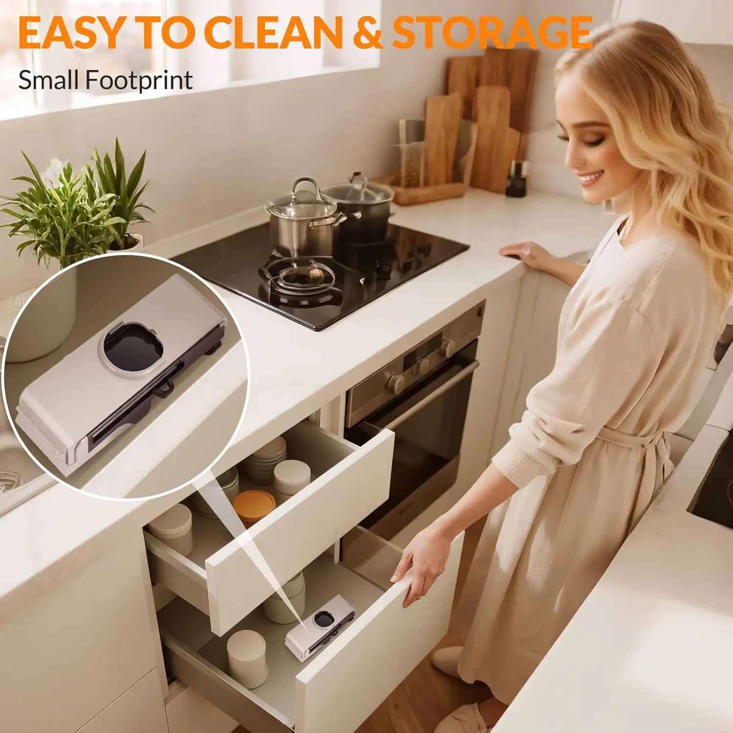 Vegetable Fruit Mandoline Slicer Manual Cutter 4-in-1 Slicing Machine with Thickness Adjuster