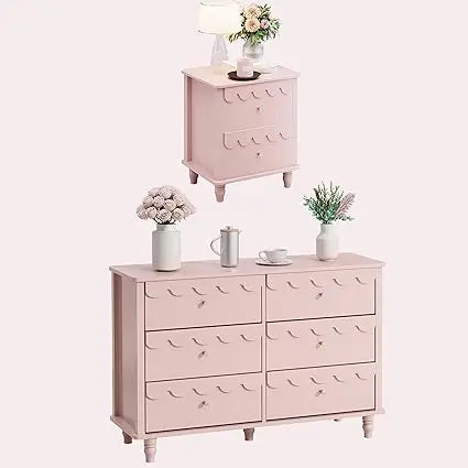 6 Drawer Dresser and Night Stand Sets for Bedroom