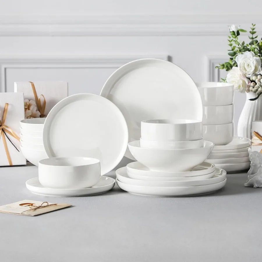 24 Pieces Modern Porcelain Dinnerware Set for 6