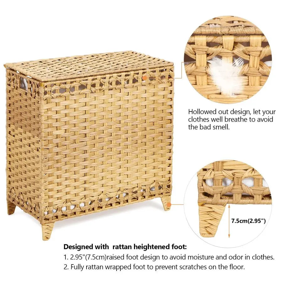 Rattan Laundry Basket with Lid